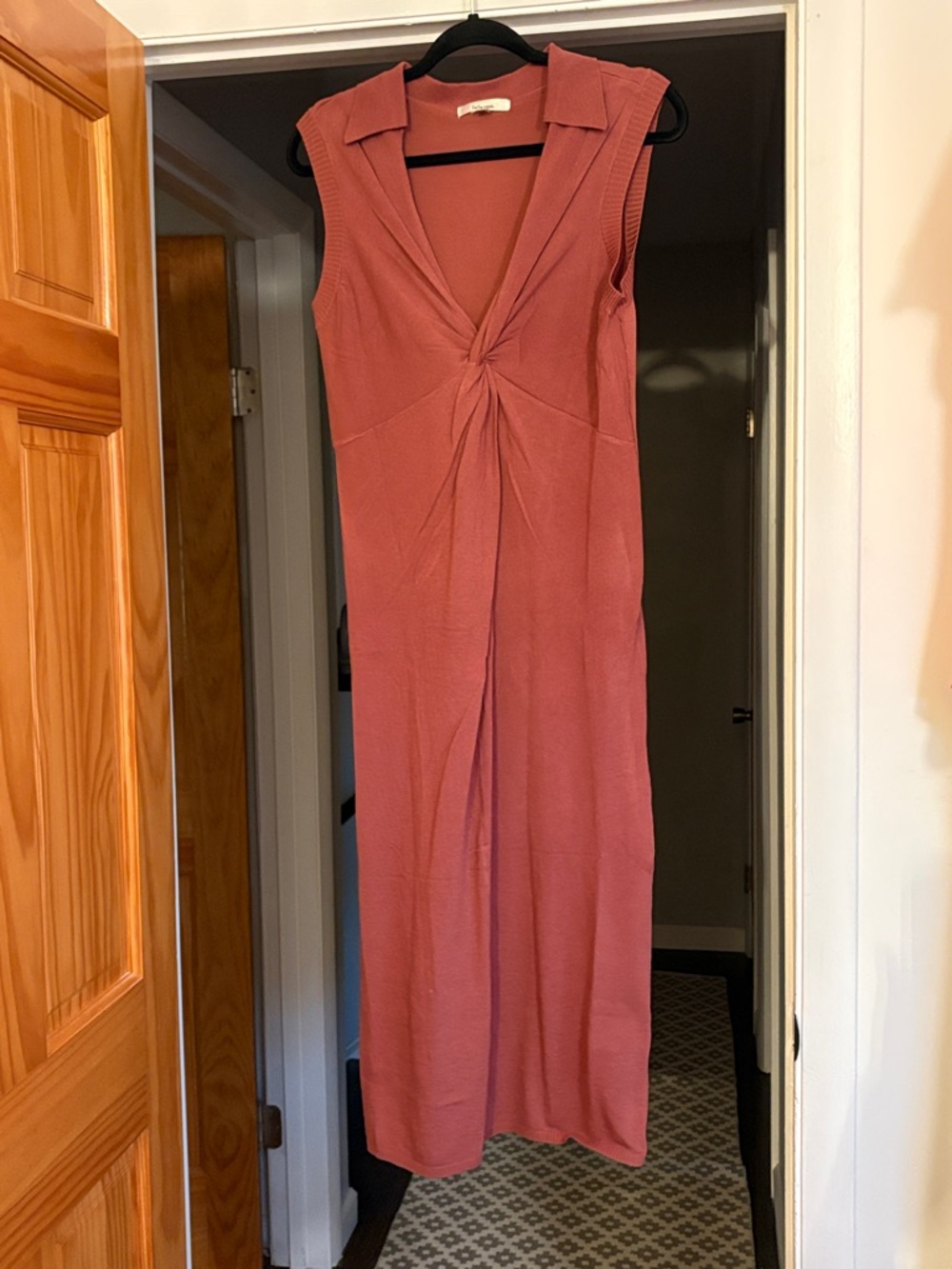 Pinkblush Maternity Twist-Front Midi Dress